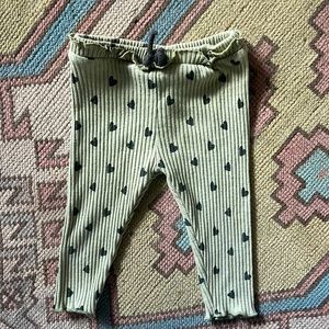 Zara green heart leggings